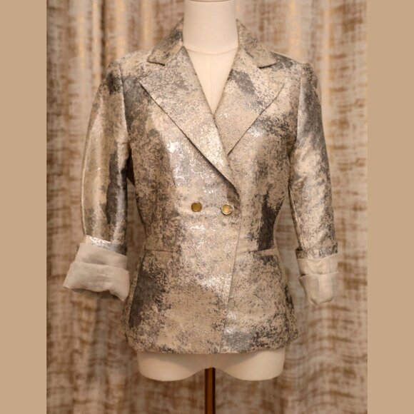 CAbi Silver Blazer Jacket Style 657 - Picture 3 of 4
